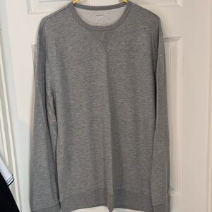 Sonoma Super-soft Heather Gray Crewneck Double Layer Long Sleeve Tee